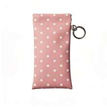 1pc Polka Dot PU Leather Fashion Glasses Pouch, Auto-Closing Spring Eyeglass Case With Keychain Hook, Portable Anti-Scratch Glasses Storage Bag With Built-In Cleaning Cloth, Cute Protective Cover Suitable For Travel And Daily Use - View 12