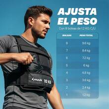 MUUK FITNESS Weighted Vest - Black 5kg - View 9