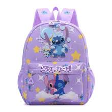 Stitch & Angel Travel Backpack - Pink Nylon, Fashionable Color Contrast Zipper, Ideal For Back To School Season & Travel Essentials, Gift Bag, School Backpack | Playful Design | Daypack, Kawaii Stitch Backpack - Multicolor - View 11