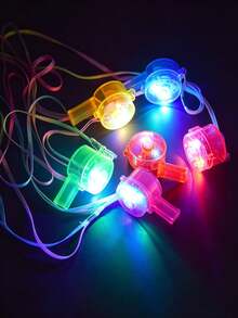 10/5/1pc-Glow Whistle, Luminous Whistle, Birthday Party Gift, Funny Whistle, Party Game Supplies, Halloween Glow Whistle, Christmas Party Supplies, Birthday Supplies, Carnival Party Supplies, Perfect As Party Favors, Birthday Gifts, Wedding Favors, Party Sound Effects, Carnival Party, Glow Party Supplies. Back To School Gifts, Also As Classroom Prizes, Halloween, Christmas Party Gift Fillers. - Multicolor - View 4
