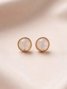 Women Stud Earrings - Clear - View 1