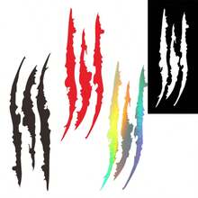 Waterproof Demon Claw Car Sticker, Headlight & Hood Eyebrow Decal, Creative Personalized Scratch Cover Decal Sticker, Suitable For Car Exterior Decoration - A - View 11