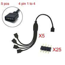 5-24V 3-Pin 4-Pin RGB LED Strip Connector 1-To-1 2 3 4 5 Splitter Extension Cable Compatible With Computer Fan Motherboard AURA RGB LED Strip - 30cm/11.8in - View 11