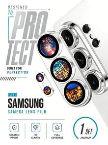 1pc - Galaxy S26 Ultra Camera Lens Protector, One-Piece Metal Structure, Durable & Anti-Drop, Tempered Glass Screen Protector Accessory, Compatible With Phone Case - White/Silver - Silver - View 6