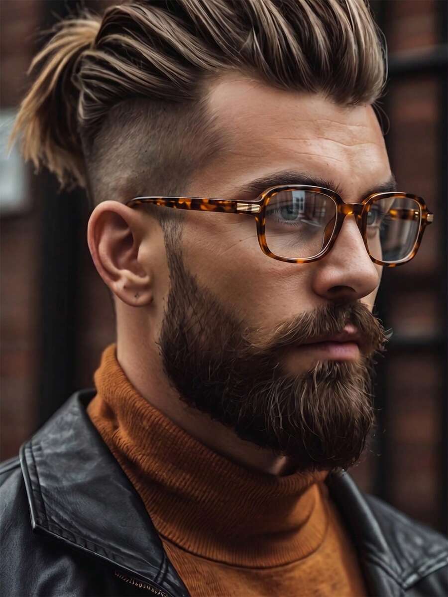 1 Pair Men's Tortoiseshell Square Frame Vintage Casual Optical Glasses - Multicolor - View 1