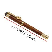 1pc Premium Metal Barrel Yellow-Brown And Black Ballpoint Pen, Business Office Writing Pen, Essential For Teachers In Classroom - Sets - View 3