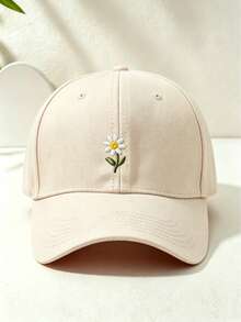 1 pieza Gorra de béisbol estilo Y2K unisex con bordado floral, gorra de camionero para mujer, ropa casual para exteriores, diseño minimalista Y2K, gorra de sol de moda juvenil, regalo perfecto para familia y amigos - A - Ver 5