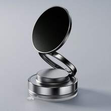 Vacuum Suction Magnetic Phone Holder, One-Handed Operation, Foldable & Adjustable, 360° Rotation, Suitable For Car/Bathroom/Gym/Kitchen, Multi-Scenario Use (Black/White) - Alloy Bracke - View 12