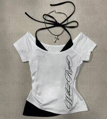 Ropa Kawaii con estampado de chicas lindas para mujer, Tops Retro Harajuku de manga larga, ropa de calle, tops estampados de estilo Y2k a, verano 2026 - BLANCO 03 - Ver 3