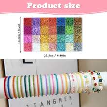 Euuztu LLchunyun 3mm Glass Seed Beads Bracelet,11200Pcs Small Beads Jewelry Making 28 Colors Friendship Bracelet Making Kit Adults Crafts - 6毫米亮光 - 查看 8