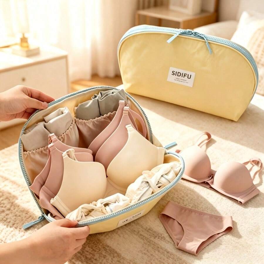 3-In-1 Intimate Clothing Organizer Bag, Large Capacity Bra, Underwear, Socks Storage Pouch For Travel