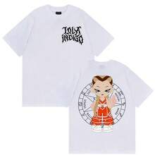 Singer Lola Indigo Tour 2025 Merch T-Shirts Men Women Harajuku High Quality Vintage T-Shirt Casual Oversized Cotton Tops T Shirt - trắng - Xem 2