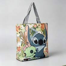 1pc Lilo & Stitch Canvas Tote Bag & Crossbody Bag, Large Capacity Cute Washable Handbag, Unisex Portable Bag, Suitable For Office, School, Work, Travel & Beach. Perfect Birthday Gift, Back To School Gear And Personalized Office & Daily School Supplies - A - View 5