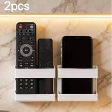 Hộp đựng điều khiển từ xa gắn tường, giá đỡ sạc điện thoại, giá để đồ kín (1/2/3/4 chiếc). - Nhiều màu - Xem 22