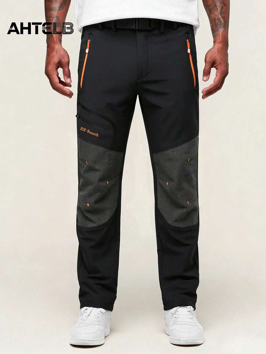 AHTELB Pantaloni cargo casual estivi da uomo a gamba dritta, pantaloni tattici da escursionismo all'aperto, pantaloni sportivi lunghi a paracadute, design con cerniera anti-furto, pantaloni cargo multifunzionali, adatti per abbigliamento sportivo casual all'aperto, regalo per marito, fidanzato, amico, cliente, padre, pantaloni da escursionismo da uomo, abbigliamento da uomo