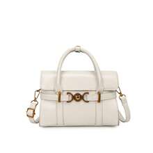 Bolso de cuero genuino de lujo, clásico y elegante, adecuado para uso diario y ceremonias. Nuevo bolso cuadrado pequeño de color sólido, versátil y a la moda para la primavera, para mujer, estilo coreano, diseño único, bolso cruzado sencillo para ir al trabajo. - marrón - Ver 7