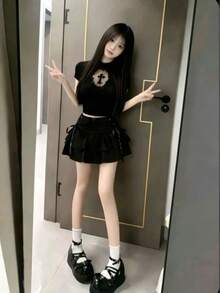Women Two-Piece Outfits - Black - View 5