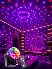 Lampu Bola Kristal LED Ajaib RGB - 7 Mode Lampu Laser Panggung dengan Kontrol Jarak Jauh, Sempurna untuk Pesta Dansa di Rumah, KTV, Pernikahan, Dekorasi Ruangan, dll.! - Hitam - View 3