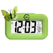 Butterfly Design Color Changing Digital Clock | Bionic Texture Butterfly Decor + Multi-Color Aesthetic Body, Large Screen Sync Time/Date/Temperature + High-Precision Monitoring, Bedroom Oxygen Awakening/Bathroom Environment Monitoring/Office Decor, Luxury Life Scenario Upgraded Item (Random Butterfly) - Multicolor - View 15