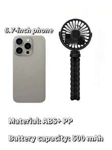 1pc Rechargeable Octopus Shaped Handheld Fan, Suitable For Home, Commute, Outdoor, Cycling, Adults & Kids, Portable Multi-Function With Tripod, Battery Capacity: 500mAh (Tripod Is Fragile, Please Do Not Twist Excessively) - Multicolor - View 4