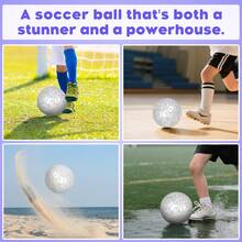 Size 4 Glitter Pink Soccer Ball For Training Recreation Playing Outdoor Sports School Teen Youth Birthday Gift Accessories - Silver - View 5