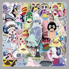 50 PIEZAS MINISO One Piece Den Den Mushi Teléfono Caracol Pegatinas, Decoración de dibujos animados de alto brillo, Adornos de planificador y diario de estética Y2K, Encanto de mochila y portátil, Etiquetas de equipaje de viaje, Arte de monstruo de anime lindo - Negro - Ver 2