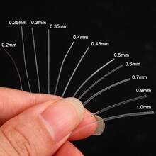 1 Rollo de Cordón Elástico Transparente de Poliéster Multitalla para Cuentas, Cordón Elástico Transparente para Hacer Joyas DIY, Pulseras, Collares y Suministros de Manualidades - Blanco transparente - Ver 4