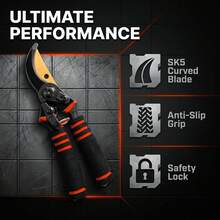 1pc Professional Carbon Steel Pruning Shears, Comfortable Grip, Tree Trimmer, Suitable For Home Garden And Floristry - A - View 10