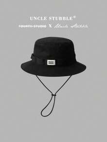 1pc Men's Contrast Color Patchwork Fishing Bucket Hat, Fashionable Sun Protection Casual Hat For Spring, Autumn, Travel, Beach, Party - Multicolor - View 3