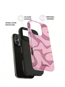 GIIPPA 1pc Asymmetrical Wave Pattern Design Phone 17 Pro Max Case, Suitable For Phone 16 Pro Max, 15 Pro Max, 14 Pro Max, Korean Stylish And Interesting Phone Case, Compatible With 11/12/13/14/15/16 Pro Max Plus, Elegant Design Suitable For Both Men And Women, Ideal Gift For Christmas, Valentine's Day, Easter, Wedding Season And Birthday For Girlfriend - Multicolor - View 2