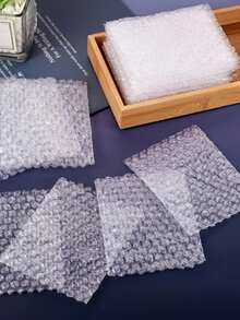 30pcs Transparent Plastic Bubble Packaging Bags, Reusable, Uncoated Durable Material, Clear Visible Design, Shockproof Bags, Suitable For Jewelry Display, Small Item Shipping And Transport, Accessory Storage, Ideal For Small Business Daily Use - White - View 2