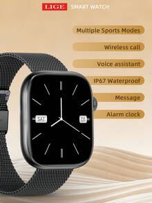 Smartwatch LIGE: Un smartwatch multifuncional para hombres y mujeres con múltiples modos de entrenamiento, pronóstico del tiempo, resistencia al agua, reproducción de música, notificaciones de llamadas y mensajes, asistente de voz y seguimiento de actividad - Ver 15