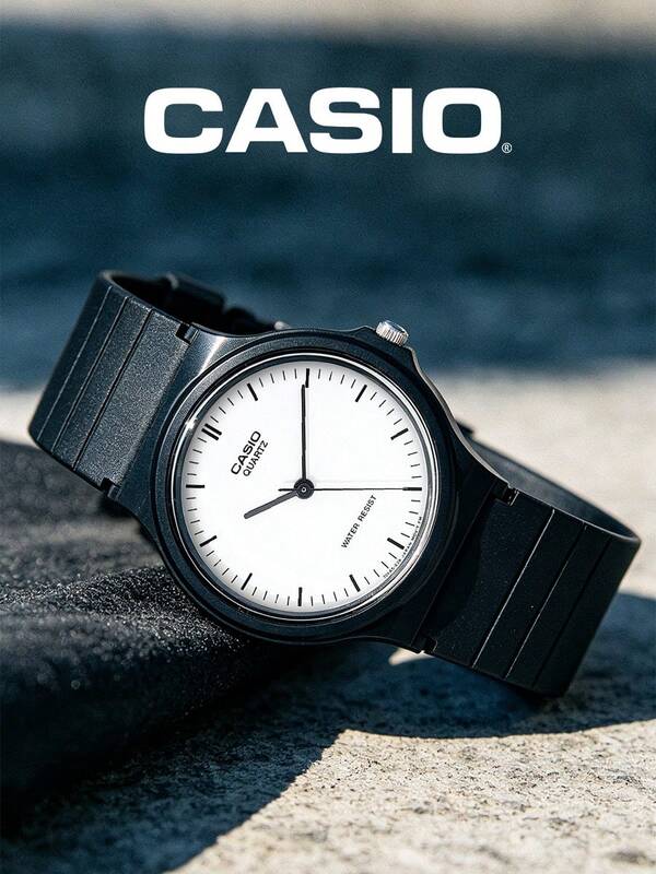Đồng hồ đeo tay CASIO tối giản, cổ điển, kiểu dáng vintage, máy quartz, kim chỉ giờ, dành cho cả nam và nữ, model MQ-24-7E.