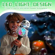 Adorable Panda Bubble Machine, Dense And Smooth Bubble Output With Great Atmosphere, Parent-Child Interactive Leisure Play, Suitable For Outdoor Travel/Lawn Play/Picnic With Kids/Indoor And Outdoor Fun, Children's Birthday Gift, Bubble Machine Gift For Boys And Girls, Essential For Outdoor Activities - Multicolor - View 9