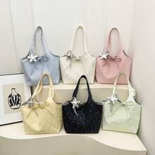 Bolso de Cuero Genuino de Lujo, Clásico y Elegante, Adecuado para Uso Diario y Ceremonias. - Blanco - Ver 6