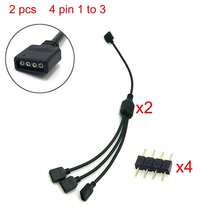 5-24V 3-Pin 4-Pin RGB LED Strip Connector 1-To-1 2 3 4 5 Splitter Extension Cable Compatible With Computer Fan Motherboard AURA RGB LED Strip - 30cm/11.8in - View 24