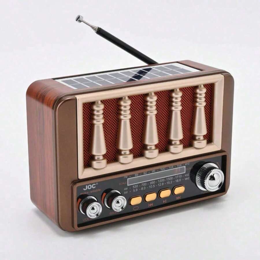 راديو محمول بطراز عتيق، متعدد النطاقات AM/FM/SW، شحن USB + تشغيل بطاقة TF، مع هوائي خارجي، راديو شخصي للطوارئ في الأماكن المفتوحة، مستقبل FM صغير، سعة البطارية: 1200mAh - مشاهدة 1