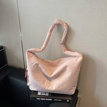 Borsa a tracolla di alta qualità per donna - design minimalista, versatile per il tempo libero e i viaggi - Cachi - Visualizzare 5