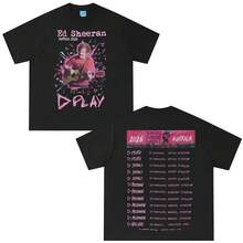 Camiseta Estampada Ed Sheeran Loop Australian Tour 2026, Camisetas de Algodón de Moda para Hombre y Mujer,  Estética, Camisetas Casuales, Regalos para Fans - Negro - Ver 1