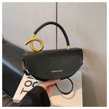 Bolso de Cuero Genuino para Mujer, Elegante Bolso de Mano y de Hombro para Oficina, Citas y Fiestas 2026, Casual, Gran Capacidad,  de Moda, Calidad, Bandolera, de un Solo Hombro, Estilo Saddle, Bolso de Axila para Mujer - Negro - Ver 2