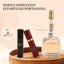 1pc 5ml Wooden Perfume Refillable Bottle, High-End Luxury Mini Bottom Filling, Premium Portable Travel, Date, Office, Daily Use Fragrance Spray Bottle, Great Gift, Good Quality - Multicolor - View 6