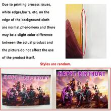 1pc Party Backdrop Game Neon Cross Line Figure Print Birthday Background Banner Youngster Game Party Wall Decor Present - Multicolor - View 9
