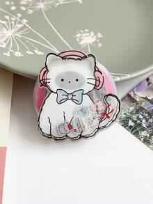 1个可爱卡通紫色兔子造型磁吸手机支架 - 可折叠伸缩 - 专为女性和女孩设计。这款时尚多功能智能手机配件兼容苹果和安卓设备。是送给朋友和同学的完美生日或春季礼物。小巧便携，只需拉出即可轻松用作手机支架。 - 紫色小兔 - 查看 5