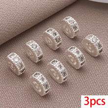 3 buah Manik-manik Spacer Kubik Zirkonia Kuningan Berlapis Emas 18K Bentuk Roda Rondelle, Manik-manik Longgar Rhinestone untuk Aksesoris Pembuatan Perhiasan DIY - MultiWarna - View 10