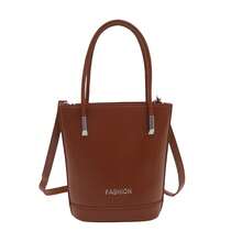 Bolso de Cuero Genuino para Mujer, Elegante Bolso de Mano y de Hombro para Oficina, Citas y Fiestas, Diseño Retro de Color Sólido a la Moda 2026, Nuevo Bolso Vertical Simple y Elegante para Viajes Diarios, de Hombro y Bandolera, Bolso Pequeño Cuadrado - Caqui - Ver 7