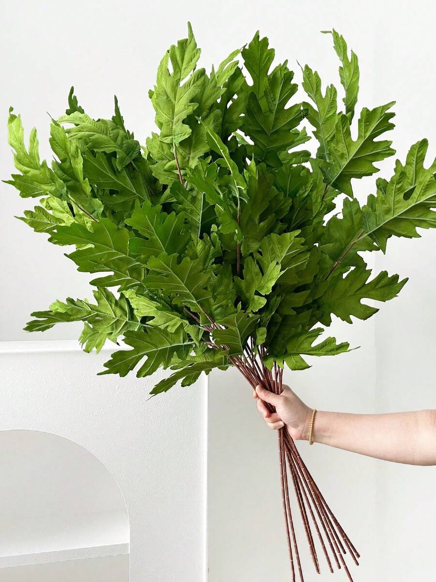 1/2/3件 95cm 人造綠植尤加利假葉,適用於牆面、客廳、臥室、婚禮、派對裝飾、桌面填充、居家、廚房、餐桌中心裝飾、辦公室、花園、戶外、陽台,四季通用裝飾 - 綠色 - 查看 1