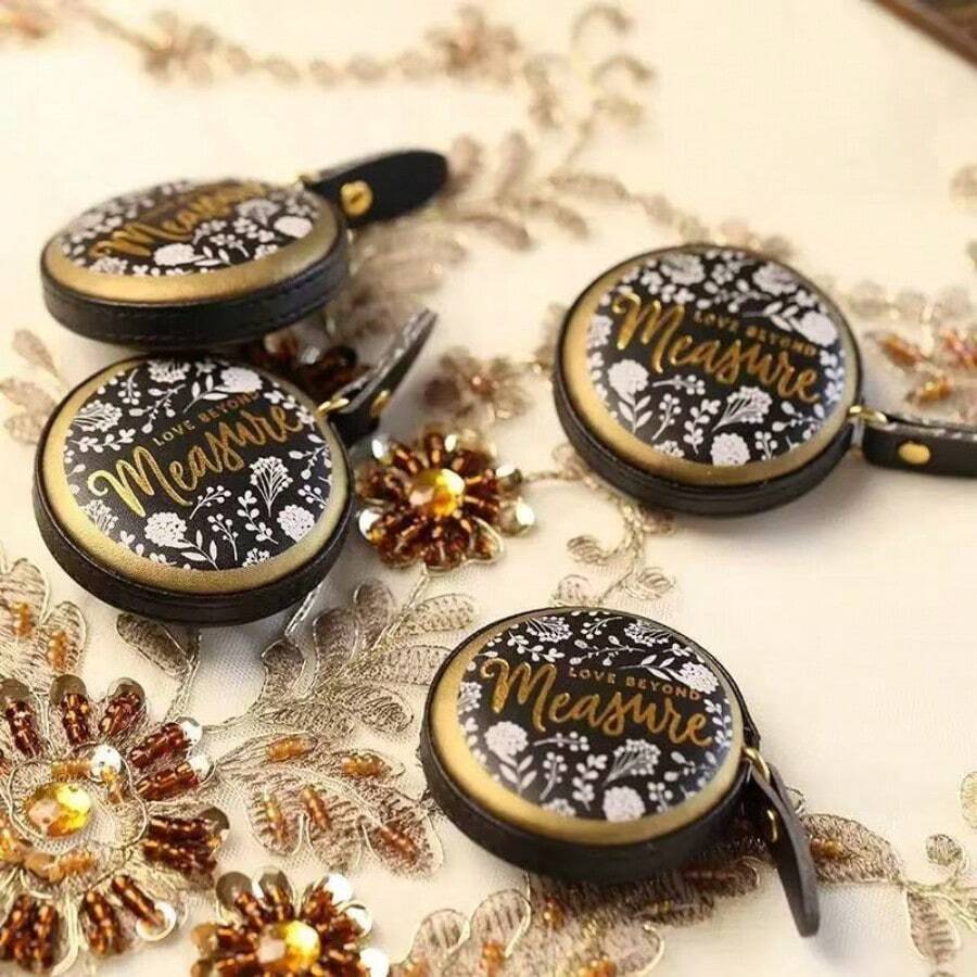 1pc/ 1.5m, Portable Retractable Retro PU Leather Mini Tape Measure Retro Measuring Tape Retro Sewing Centimeter Inch Drum Scale, Tailor, Handmade Items,