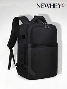 NEWHEY 17.3 吋筆電背包 40L 旅行背包 可登機行李筆電背包 - 黑色 - 查看 10