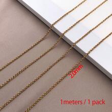 1meters Stainless Steel Rolo O Chains 2/2.5mm Stainless Steel Round Rolo Chain Bulk For DIY Necklace Crafts Accessories Jewelry Making - Multicolor - View 10