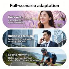 2026新款無線時尚耳機，宇宙橘色，藍牙6.0，HiFi高解析音質，附充電盒，輕量舒適，入耳式，ENC降噪，杜比音效，高清通話，TWS對耳耳機，兼容Android系統，萬聖節禮物佳選 - 查看 6